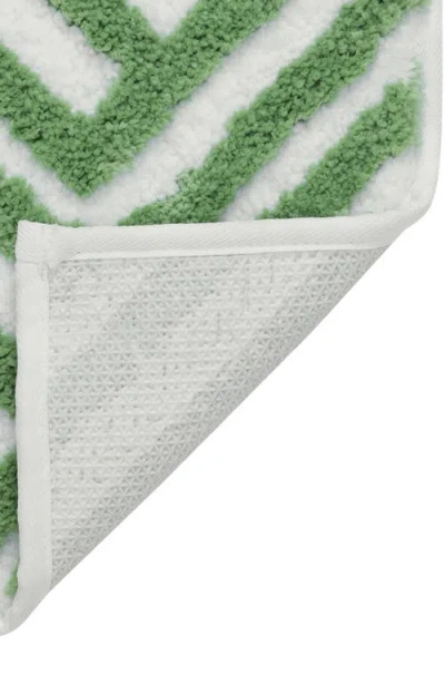 Vcny Home Geometric Line Tufted Bath Mat In Transparent