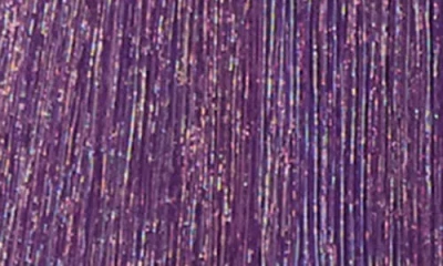 Kensie High Neck Shimmer Long Sleeve Dress In Purple