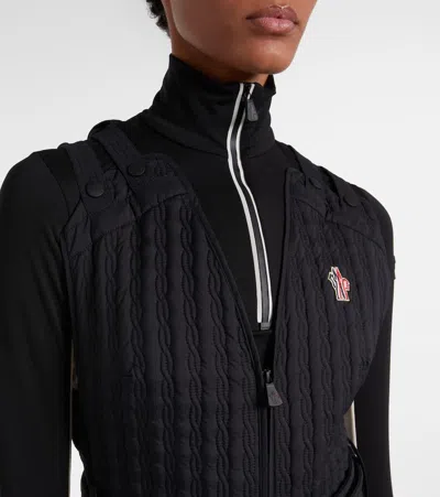 Moncler Belted Ski Suit In Black