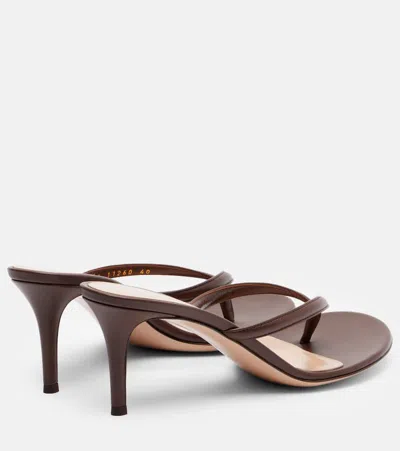 Gianvito Rossi Calypso 70 Leather Sandals In Brown