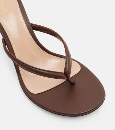 Gianvito Rossi Calypso 70 Leather Sandals In Brown