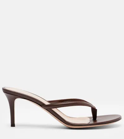 Gianvito Rossi Calypso 70 Leather Sandals In Brown
