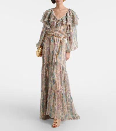 Gianvito Rossi 105 Metallic Leather-trimmed Sandals In Gold