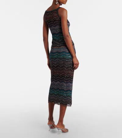 Missoni Zig Zag Lamé Midi Skirt In Multi