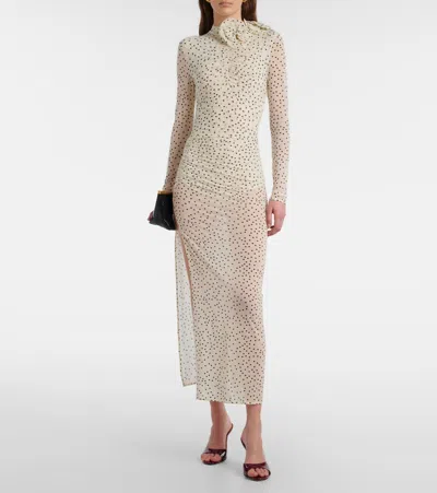 Amina Muaddi Elodie 90 Patent Leather Mules In Burgundy