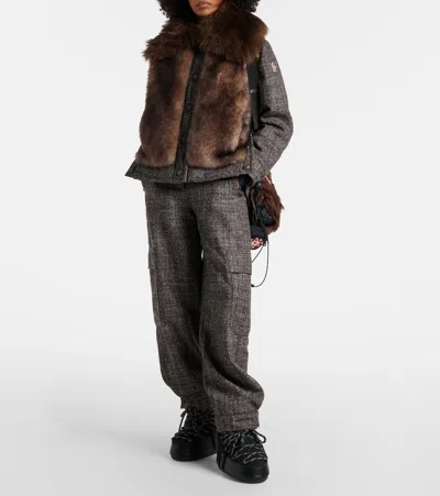 Moncler X Moon Boot Icon Low Gaiter Leather-trimmed Snow Boots In Black