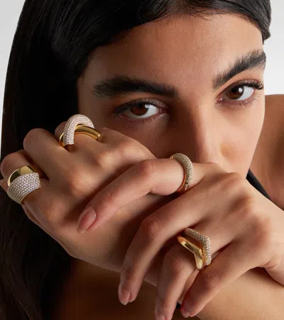 Engelbert New York 66 Medium 18kt Gold Ring With Diamonds In Gold