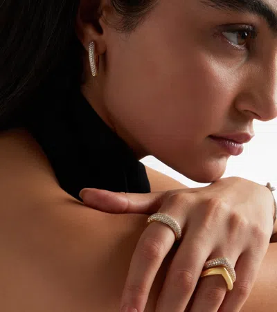 Engelbert New York 66 Medium 18kt Gold Ring With Diamonds In Gold