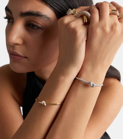 Engelbert Legacy Knot 18kt White Gold Bracelet With Diamonds In Metallic