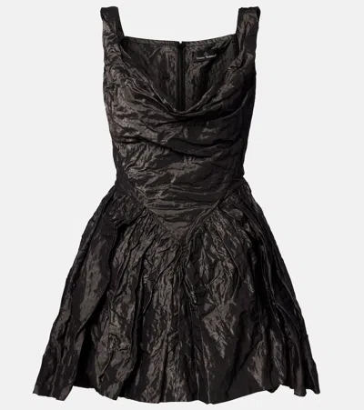 Vivienne Westwood Mini Sunday Draped Corset Dress In Black