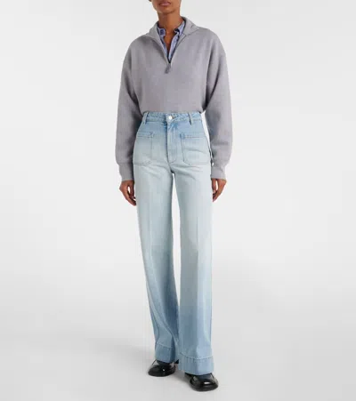 Victoria Beckham Alina High-rise Flared Jeans In Blue