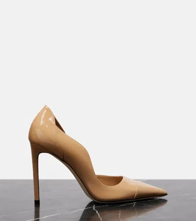 Jimmy Choo Brigitte 100 Patent Leather Pumps In Nude