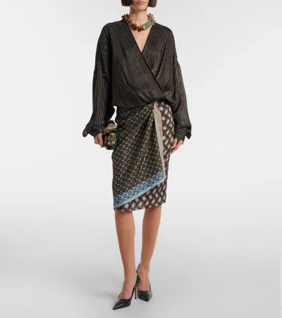 Jimmy Choo Love 85 Black Patent Leather Pumps In Brown