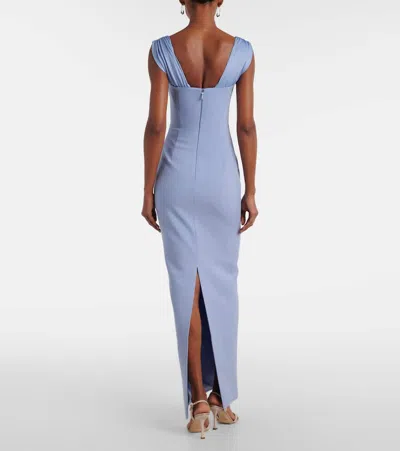 Rachel Gilbert Malia Embellished Gown In Blue