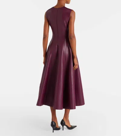 Norma Kamali Grace Belted Paneled Midi Dress In Purple
