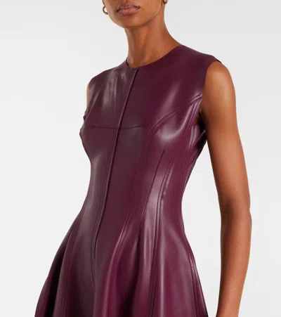 Norma Kamali Grace Belted Paneled Midi Dress In Purple