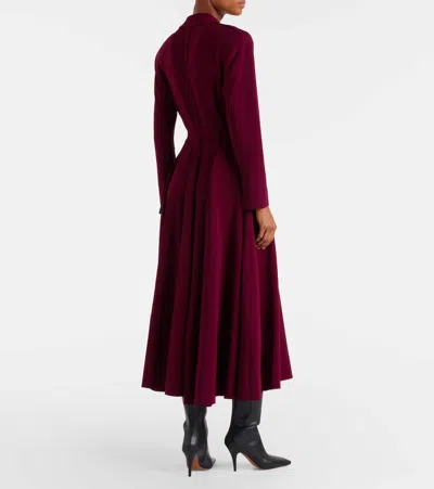 Norma Kamali Belted Midi Dress In Purple