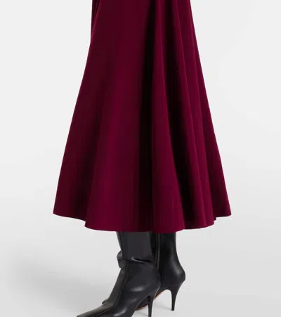 Norma Kamali Belted Midi Dress In Purple