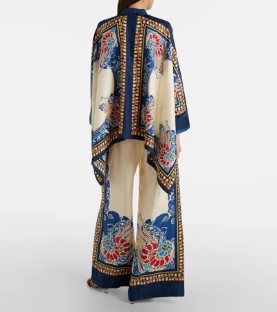 La Doublej Printed Silk-twill Wide-leg Pants In Multi