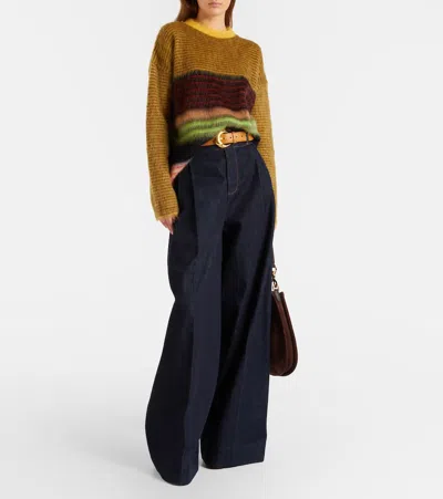 La Doublej Berra Mohair-blend Sweater In Multi