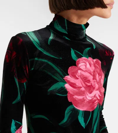 La Doublej Floral Turtleneck Top In Multi