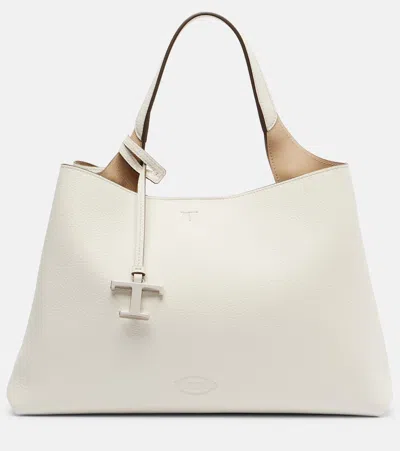 Tod's Apa Medium Leather Tote Bag In Sand