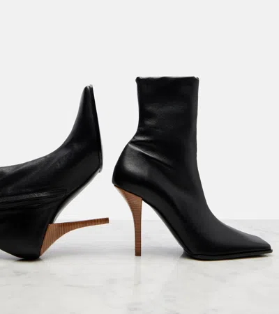 Alaïa Soft Square Boots In Leather In Black