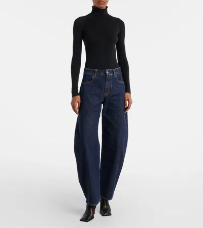 Alaïa Soft Square Boots In Leather In Black