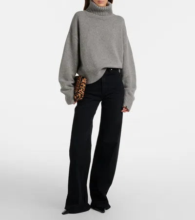 Extreme Cashmere N°434 Cashmere Turtleneck Sweater In Gray