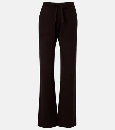 Extreme Cashmere Run Cashmere-blend Sweatpants In Black