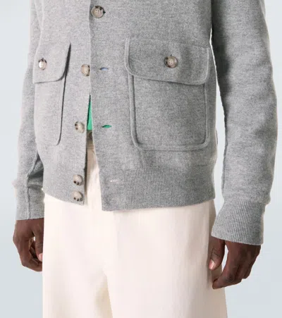 Allude Wool And Cashmere Jacket In Gray