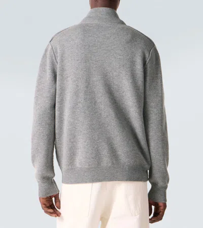 Allude Wool And Cashmere Jacket In Gray