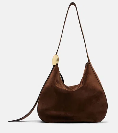 Amanu Zambia Suede Shoulder Bag In Brown