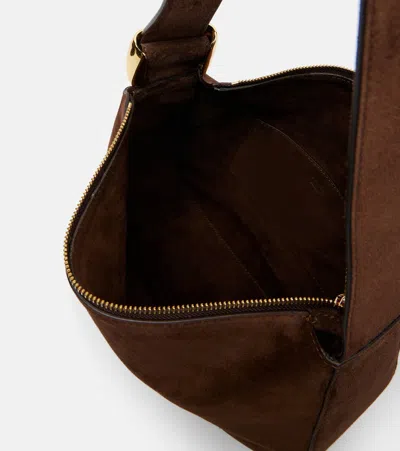 Amanu Zambia Suede Shoulder Bag In Brown