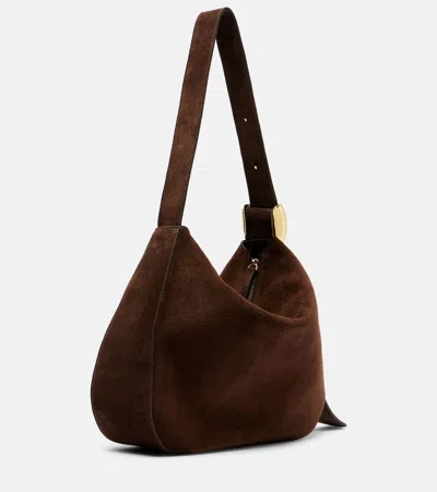 Amanu Zambia Suede Shoulder Bag In Brown