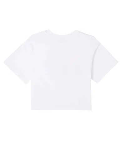 Stella Mccartney Logo Cotton Jersey T-shirt In White