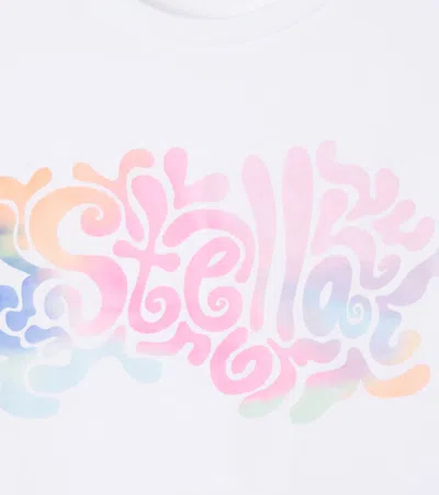 Stella Mccartney Logo Cotton Jersey T-shirt In White