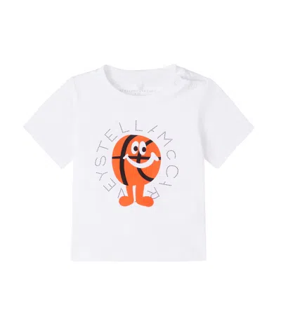 Stella Mccartney Baby Printed Cotton Jersey T-shirt In White