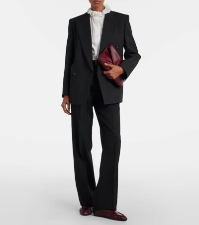 Saint Laurent Le Loafer Eel Slippers In Burgundy