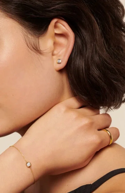 Monica Vinader Lab Grown Diamond Stud Earrings In Gold