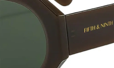 Fifth & Ninth Dixie 52mm Polarized Geometric Sunglasses In Black