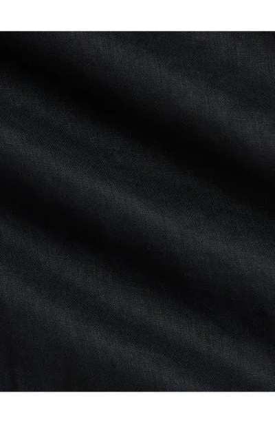Polo Ralph Lauren Solid White Linen Button-down Shirt In Black