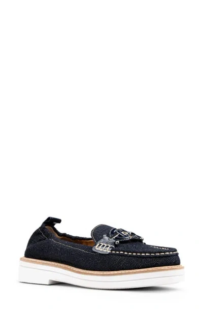 Donald Pliner Lomma Platform Loafer In Blue
