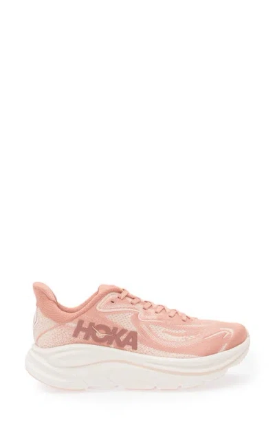 Hoka Clifton 10 Rubber-trimmed Jacquard-mesh Sneakers In Pink