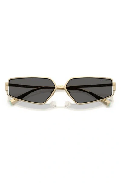 Tiffany & Co . 60mm Irregular Rectangular Sunglasses In Neutral