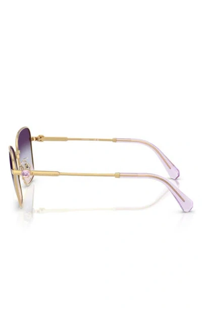 Swarovski 55mm Gradient Pilot Sunglasses In Gold