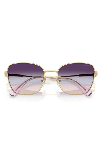 Swarovski 55mm Gradient Pilot Sunglasses In Gold