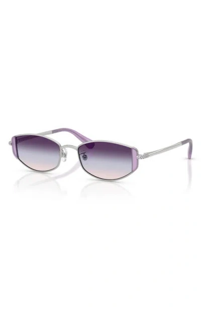 Swarovski 53mm Oval Sunglasses In Purple