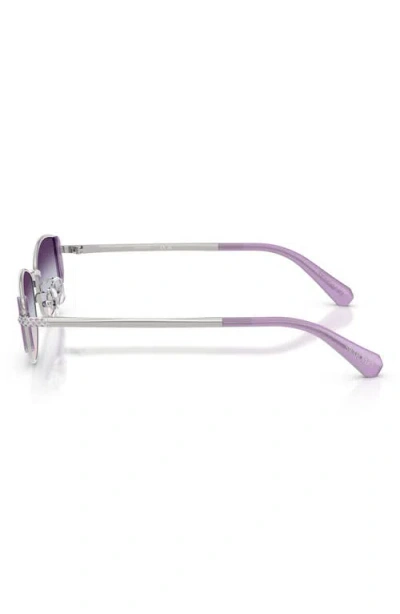Swarovski 53mm Oval Sunglasses In Purple