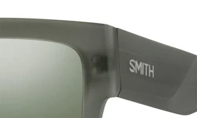Smith Lineup 58mm Chromapop™ Polarized Rectangular Sunglasses In Green